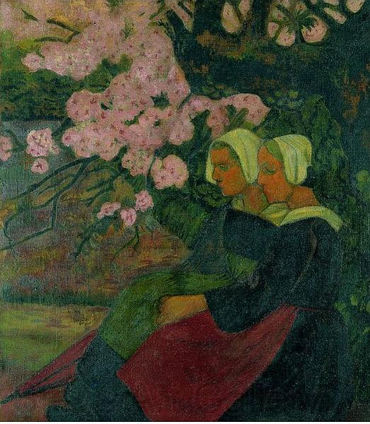 Paul Serusier Two Breton Women under an Apple Tree in Flower